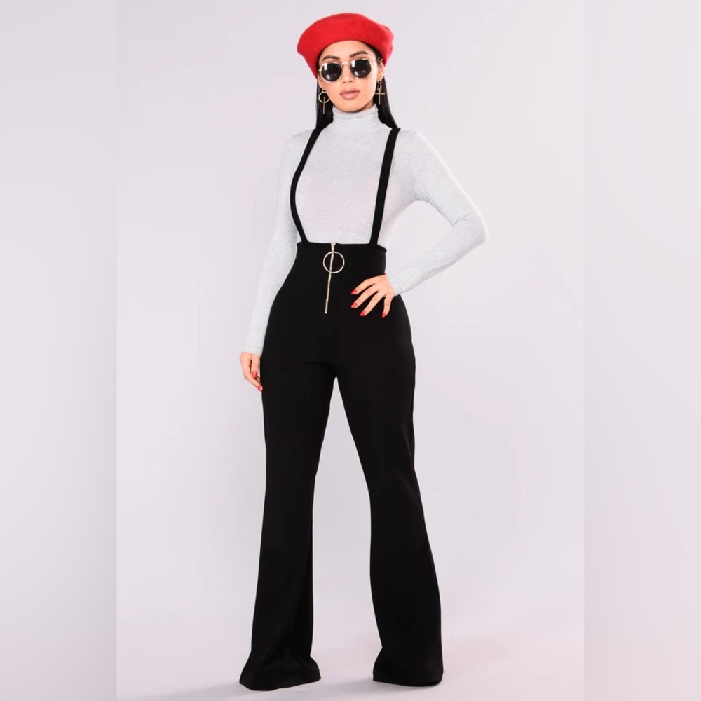 Fashion Nova Jump In The Ring Jumpsuit- Black